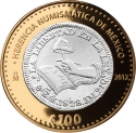 100 Pesos 2012, KM# 967, Mexico, Numismatic Heritage of Mexico, Republican Hand on Book 8 Escudos