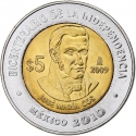 5 Pesos 2009, KM# 908, Mexico, 200th Anniversary of Mexican Independence, José María Cos