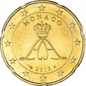 20 Euro Cent 2009-2020, KM# 192, Monaco, Albert II
