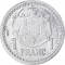 1 Franc 1943, KM# 120, Monaco, Louis II