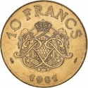 10 Francs 1975-1982, KM# 154, Monaco, Rainier III