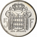 5 Francs 1960-1966, KM# 141, Monaco, Rainier III