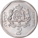 2 Dirhams 2002, Y# 118, Morocco, Mohammed VI