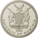 1 Dollar 1995, KM# 7, Namibia, Miss Universe Namibia, Gemsbok