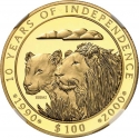 100 Dollar 2000, Namibia, 10th Anniversary of Independence