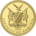 100 Dollar 1995, KM# B8, Namibia, Miss Universe Namibia, Lion