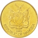 5 Dollars 1993-2015, KM# 5, Namibia