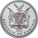 10 Dollars 2000, KM# 19, Namibia, 10th Anniversary of Independence