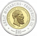 10 Dollars 2009, KM# 34, Namibia, Great Monarchs, Frederick III