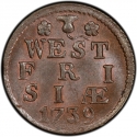 1 Duit 1716-1739, KM# A100, West Friesland