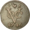 1 Duit 1729-1794, KM# 131, West Friesland, Privy mark cock