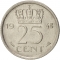 25 Cents 1948, KM# 178, Netherlands, Wilhelmina