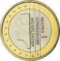 1 Euro 2007-2013, KM# 271, Netherlands, Beatrix