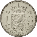 1 Gulden 1967-1980, KM# 184a, Netherlands, Juliana