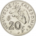 20 Francs 1972-2005, KM# 12, New Caledonia
