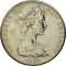 20 Cents 1967-1985, KM# 36, New Zealand, Elizabeth II