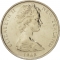 5 Cents 1967-1985, KM# 34, New Zealand, Elizabeth II