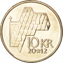 10 Kroner 1995-2012, KM# 457, Norway, Harald V