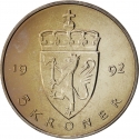 5 Kroner 1992-1994, KM# 437, Norway, Harald V