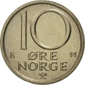 10 Øre 1974-1991, KM# 416, Norway, Olav V