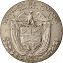 1/2 Balboa 1973-1993, KM# 12b, Panama