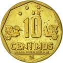 10 Centimos 1991-2024, KM# 305, Peru