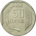 50 Centimos 1991-2017, KM# 307, Peru