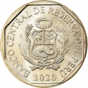 1 Sol 2020, KM# 423, Peru, 200th Anniversary of Peruvian Independence, Brigida Silva de Ochoa