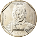 1 Sol 2020, KM# 423, Peru, 200th Anniversary of Peruvian Independence, Brigida Silva de Ochoa