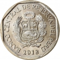 1 Sol 2018, KM# 411, Peru, Endangered Fauna of Peru, Jaguar