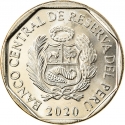 1 Sol 2020, KM# 424, Peru, 200th Anniversary of Peruvian Independence, María Parado de Bellido
