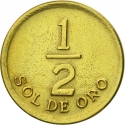 1/2 Sol de Oro 1975-1976, KM# 265, Peru