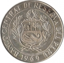 5 Soles de Oro 1969, KM# 252, Peru
