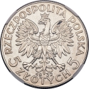 5 Złotych 1932-1934, Y# 21, Poland