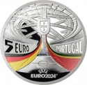 5 Euro 2024, KM# 958a, Portugal, 2024 Football (Soccer) Euro Cup in Germany