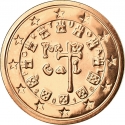 1 Euro Cent 2002-2024, KM# 740, Portugal