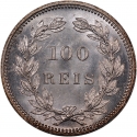 100 Reis 1890-1898, KM# 531, Portugal, Carlos I