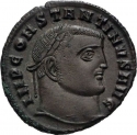 1 Follis 313 AD, RIC# VI 232b, Pannonia, Constantine the Great