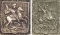 1 Ruble 1832-1858, C# 168, Russia, Empire, Nicholas I, Alexander II, St. George with (left) or without a cloak (right)