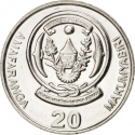 20 Francs 2003, KM# 25, Rwanda