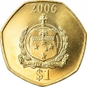 1 Tala 2002-2006, KM# 135, Samoa, Tanumafili II