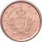 1 Euro Cent 2017-2024, KM# 555, San Marino
