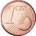 1 Euro Cent 2017-2024, KM# 555, San Marino