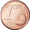 1 Euro Cent 2017-2024, KM# 555, San Marino