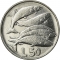 50 Lire 1975, KM# 45, San Marino, Animals, Salmons