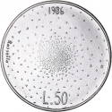 50 Lire 1986, KM# 192, San Marino, Technological Revolution, Nuclear Fission