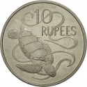 10 Rupees 1974, KM# 20, Seychelles, Elizabeth II