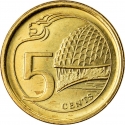 5 Cents 2013-2018, KM# 345, Singapore