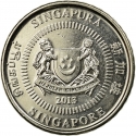 50 Cents 2013-2018, KM# 348, Singapore