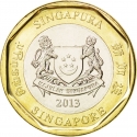 1 Dollar 2013-2018, KM# 314, Singapore